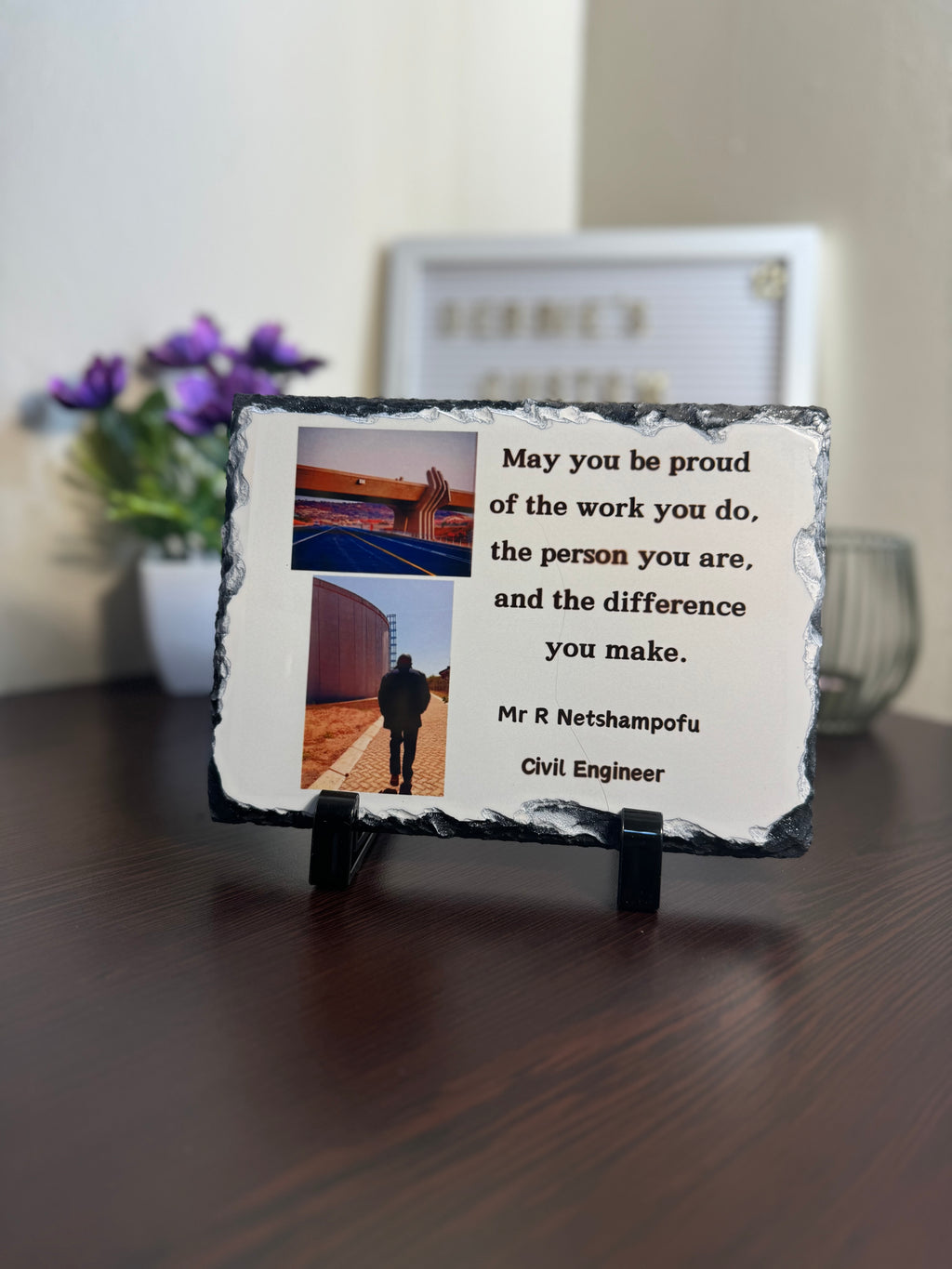 Stone photo slate